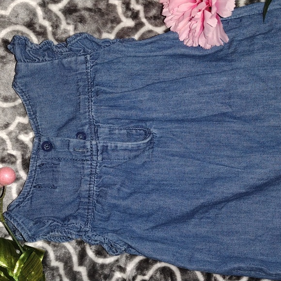 Gap Denim & Ruffle Jumper Baby 0-3 Months EUC - Picture 7 of 8